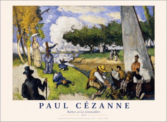 Paul Cézanne Bathers at La Grenouillère No1 - Poszter