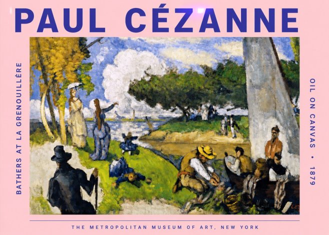 Paul Cézanne Bathers at La Grenouillère No4 - Poszter