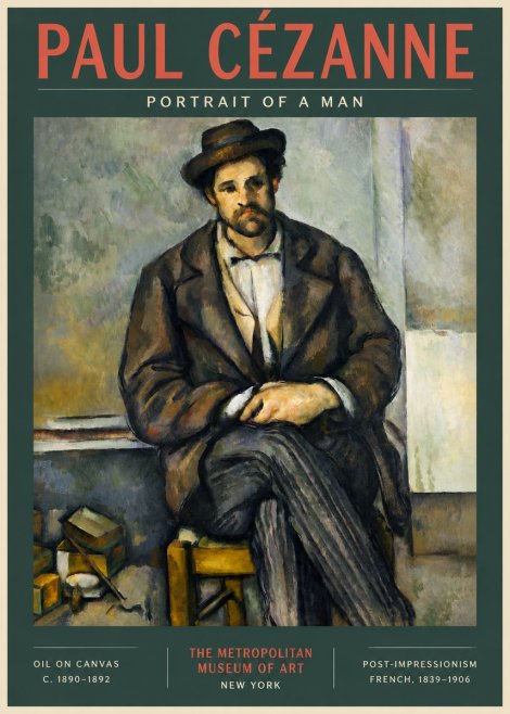 Paul Cézanne Portrait of a Man III No3 - Poszter