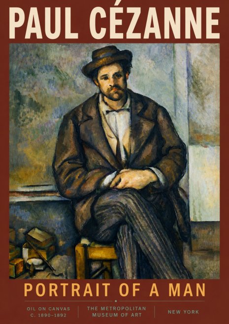 Paul Cézanne Portrait of a Man III No6 - Poszter
