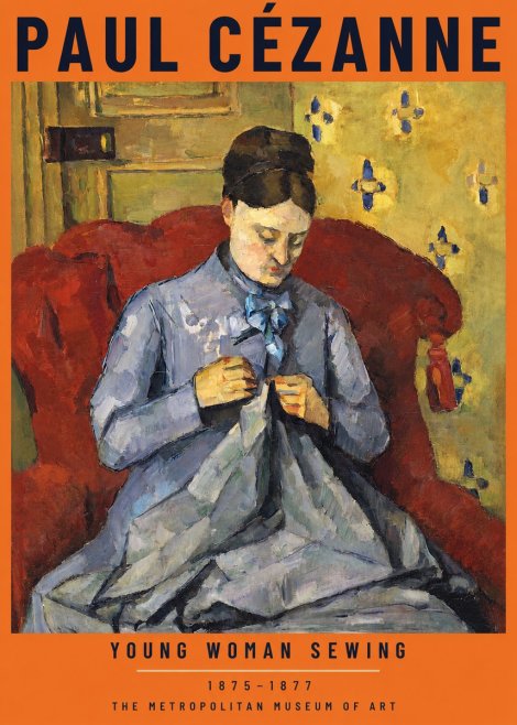 Paul Cézanne Young Woman Sewing No2 - Poszter