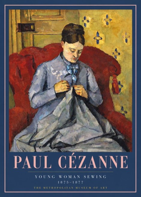 Paul Cézanne Young Woman Sewing No3 - Poszter