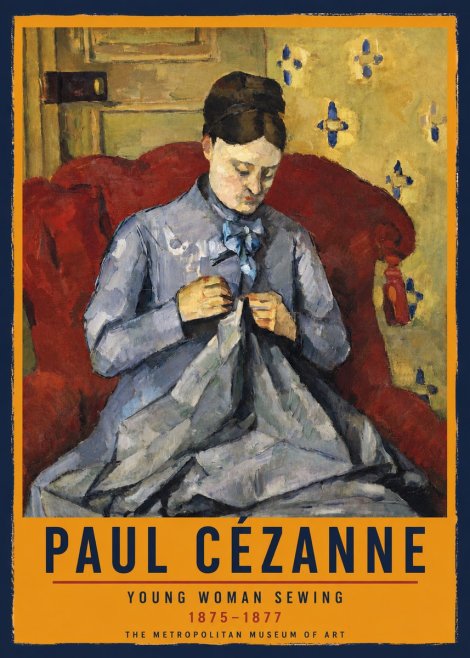 Paul Cézanne Young Woman Sewing No5 - Poszter