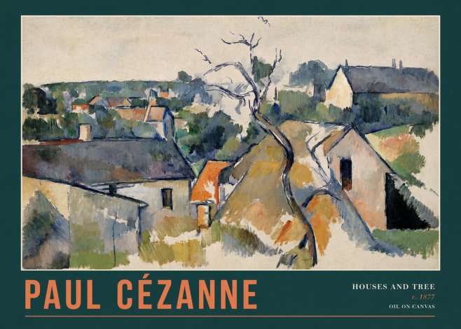 Paul Cézanne Houses and Tree No2 - Poszter