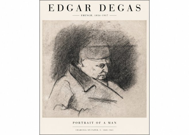 Edgar Degas Portrait of a Man No1 - Poszter