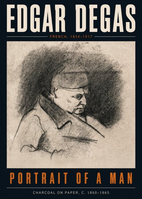 Edgar Degas Portrait of a Man No3 - Poszter