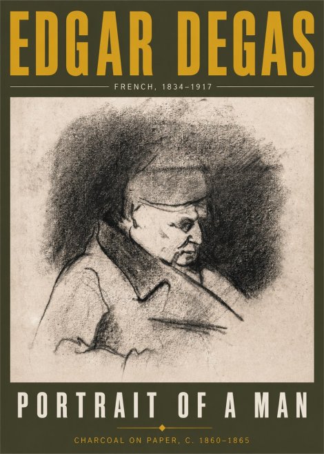 Edgar Degas Portrait of a Man No5 - Poszter