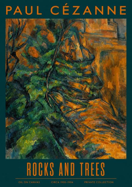 Paul Cézanne Rocks and Trees IV No2 - Poszter