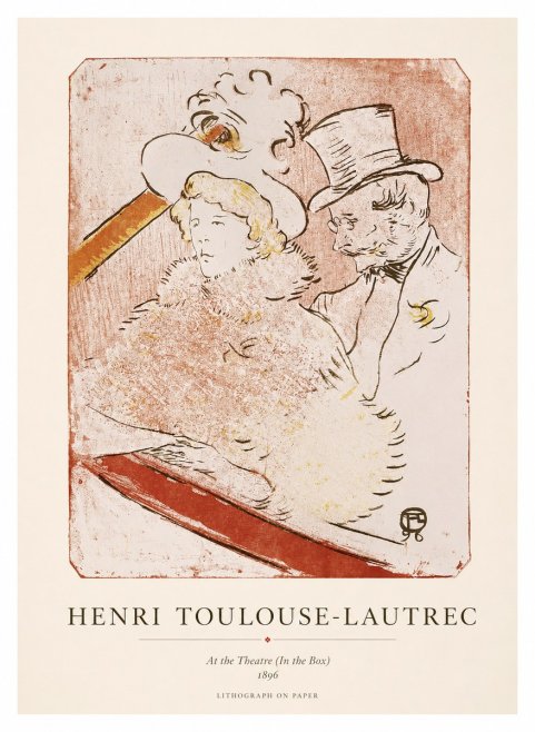 Toulouse-Lautrec At the Theatre (in the Box) No1 - Poszter