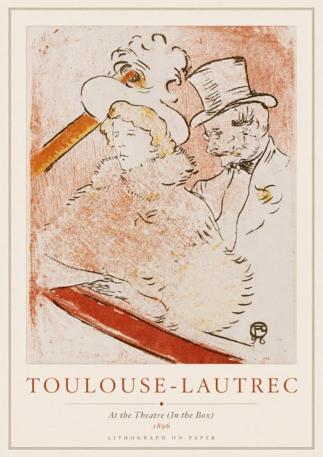 Toulouse-Lautrec At the Theatre (in the Box) No3 - Poszter