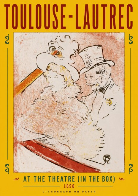 Toulouse-Lautrec At the Theatre (in the Box) No5 - Poszter