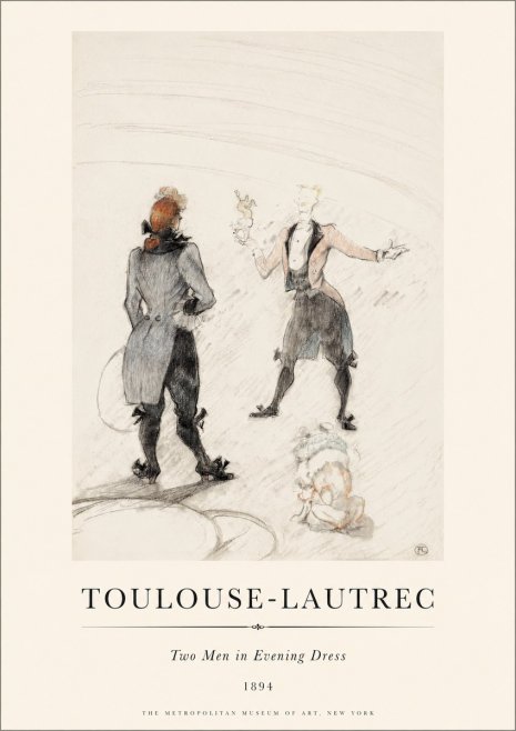 Toulouse-Lautrec Two Men in Evening Dress No1 - Poszter
