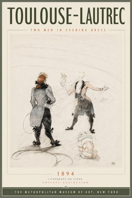 Toulouse-Lautrec Two Men in Evening Dress No5 - Poszter