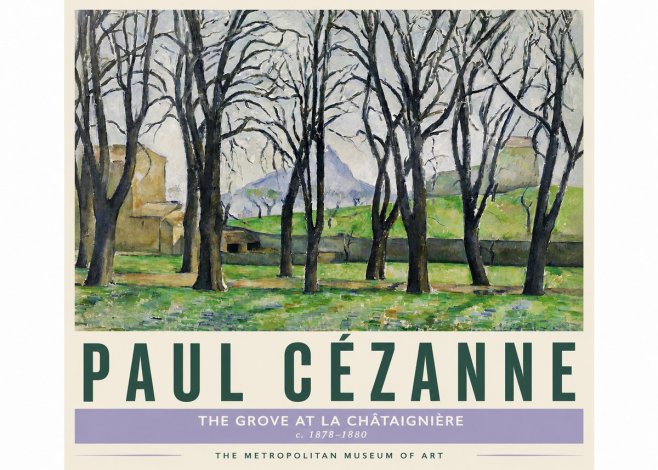 Paul Cézanne The Grove at La Châtaignière No4 - Poszter