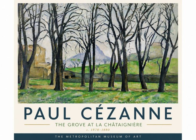 Paul Cézanne The Grove at La Châtaignière No6 - Poszter
