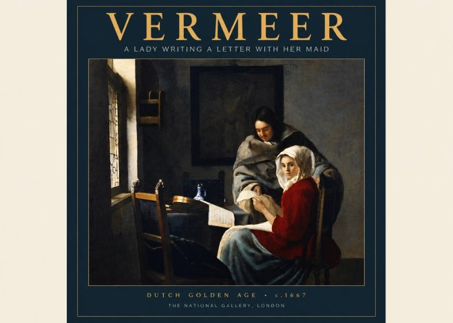 Vermeer A Lady Writing a Letter with Her Maid I No2 - Poszter