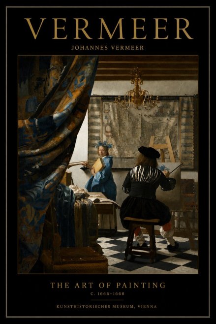 Vermeer The Art of Painting No3 - Poszter