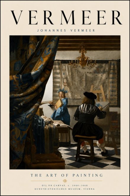 Vermeer The Art of Painting No6 - Poszter