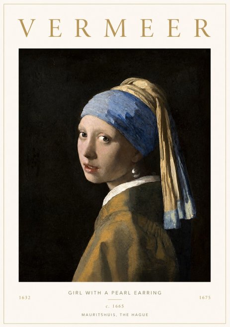 Vermeer Girl with a Pearl Earring II No2 - Poszter