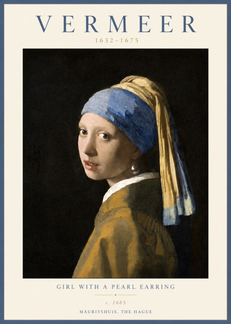 Vermeer Girl with a Pearl Earring II No4 - Poszter