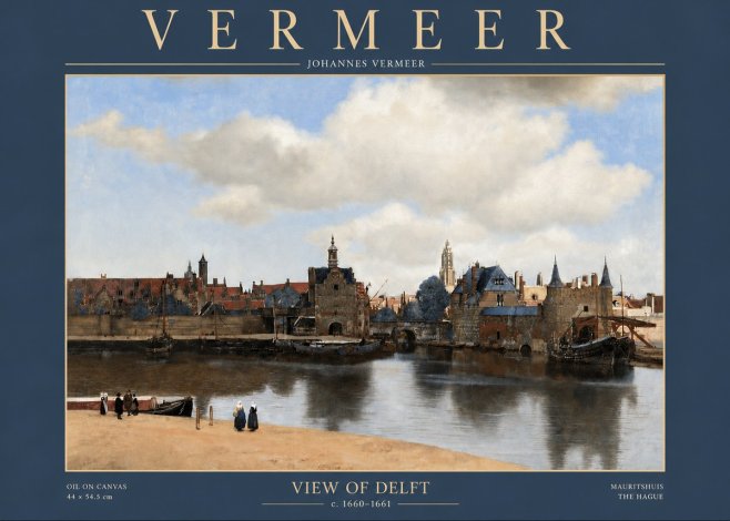 Vermeer View of Delft No3 - Poszter
