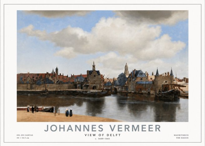 Vermeer View of Delft No5 - Poszter