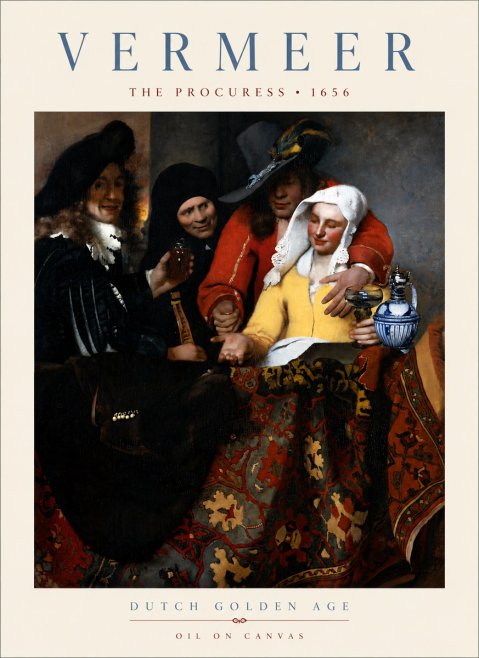 Vermeer The Procuress No5 - Poszter