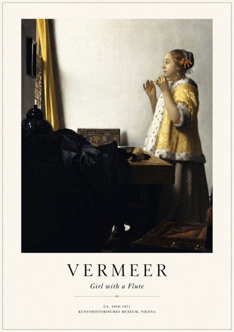 Vermeer Girl with a Flute No1 - Poszter