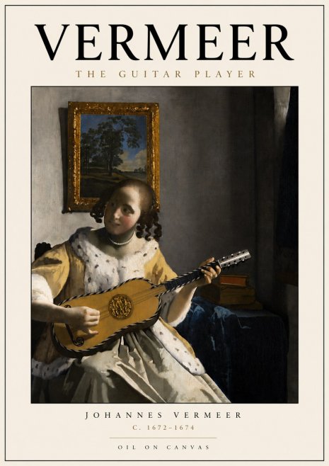 Vermeer The Guitar Player No4 - Poszter