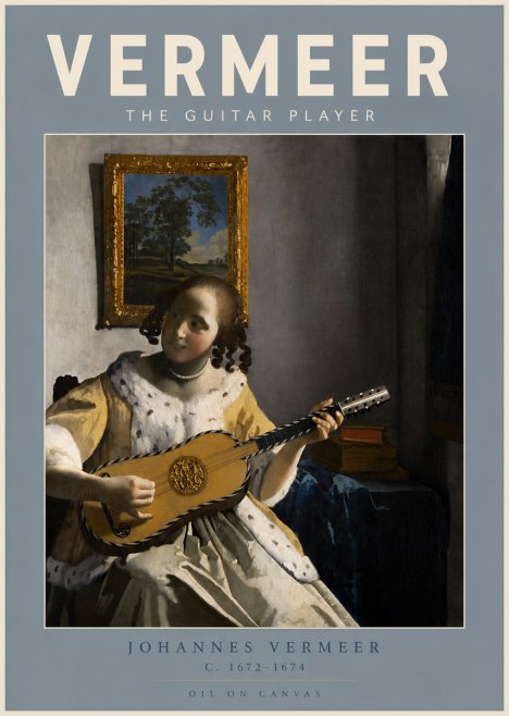 Vermeer The Guitar Player No5 - Poszter