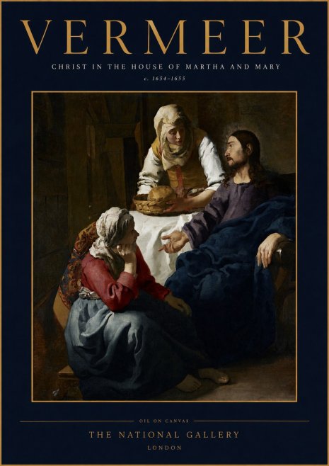 Vermeer Christ in the House of Martha and Mary No2 - Poszter