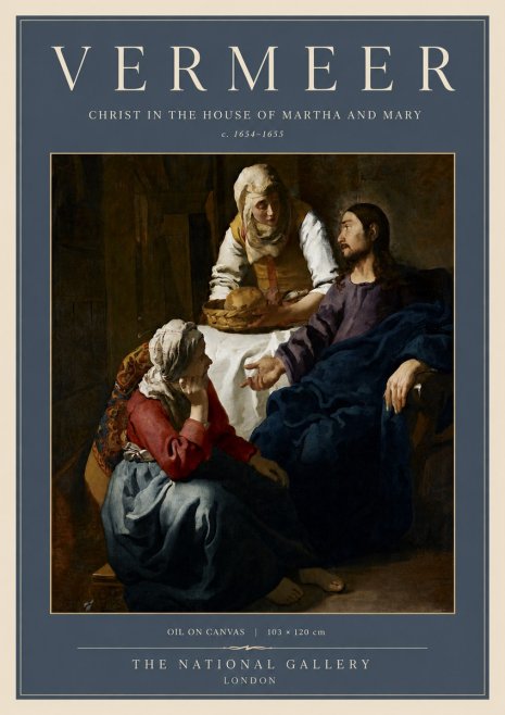 Vermeer Christ in the House of Martha and Mary No5 - Poszter