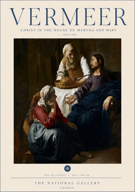 Vermeer Christ in the House of Martha and Mary No6 - Poszter