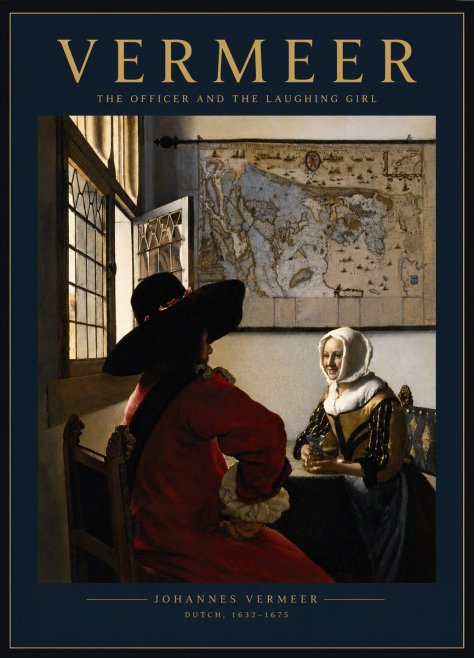 Vermeer The Officer and the Laughing Girl No3 - Poszter