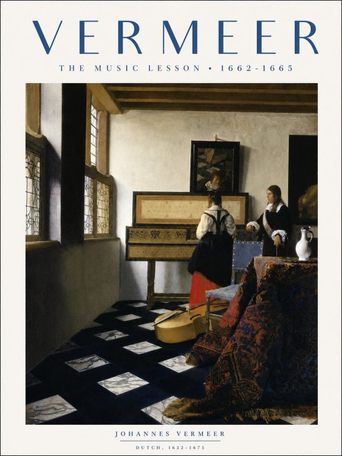 Vermeer The Music Lesson No2 - Poszter