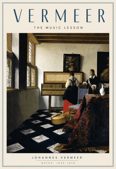 Vermeer The Music Lesson No3 - Poszter