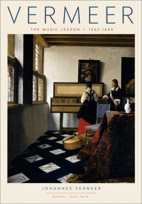 Vermeer The Music Lesson No5 - Poszter
