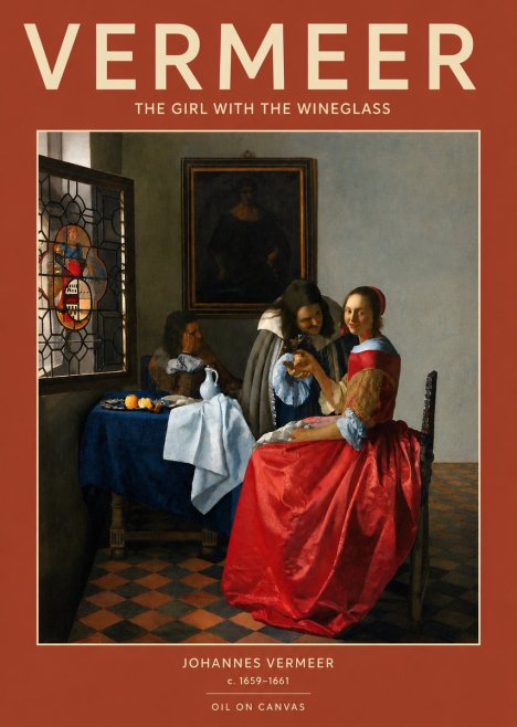 Vermeer The Girl with the Wineglass No3 - Poszter