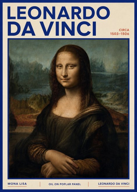 Leonardo da Vinci Mona Lisa No4 - Poszter