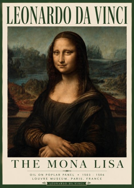 Leonardo da Vinci The Mona Lisa No5 - Poszter
