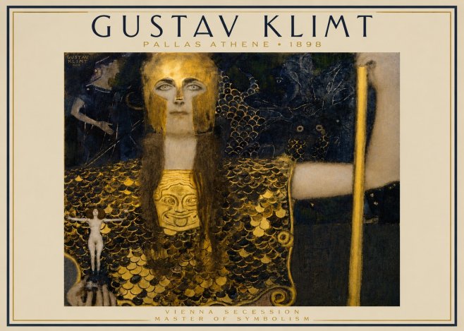 Klimt Pallas Athene No3 - Poszter