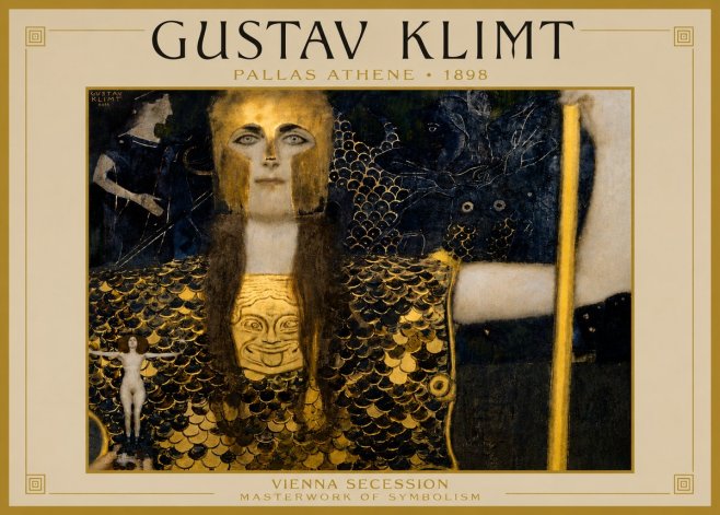 Klimt Pallas Athene No6 - Poszter