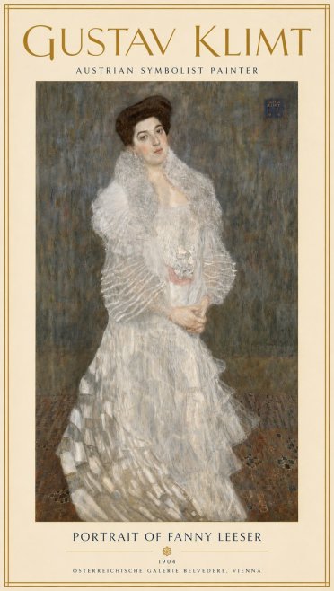 Klimt Portrait of Fanny Leeser No4 - Poszter
