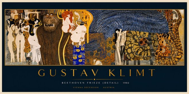 Klimt Beethoven Frieze (Detail) No2 - Poszter