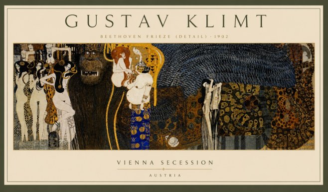 Klimt Beethoven Frieze (Detail) No5 - Poszter