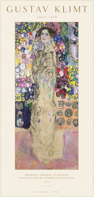 Klimt Woman Among Flowers No1 - Poszter