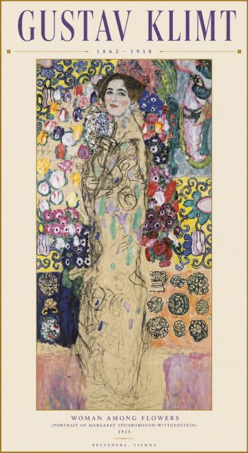 Klimt Woman Among Flowers No3 - Poszter
