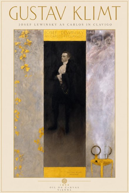 Klimt Josef Lewinsky as Carlos in Clavigo No6 - Poszter