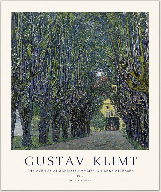 Klimt The Avenue at Schloss Kammer on Lake Attersee No1 - Poszter