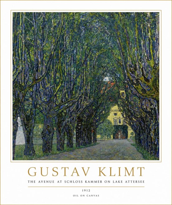 Klimt The Avenue at Schloss Kammer on Lake Attersee No2 - Poszter